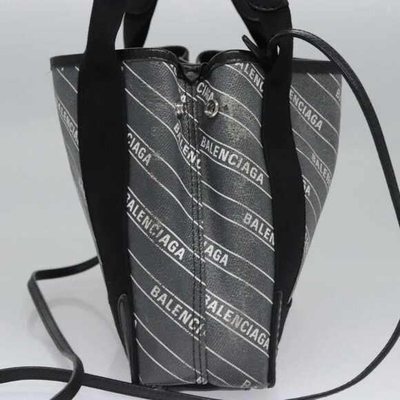 BALENCIAGA Hand Bag PVC Leather 2way Gray 390346 Auth BA449 - Picture 6 of 15